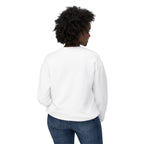 Love Heart Crewneck Sweatshirt - Unisex Lightweight White Pullover