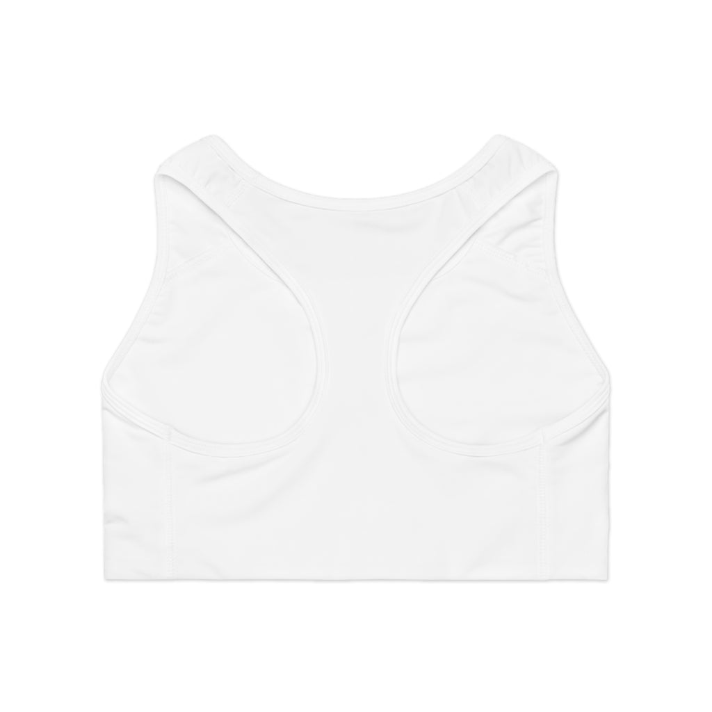 Heart Line Sports Bra — Minimalist Pink Heart Activewear