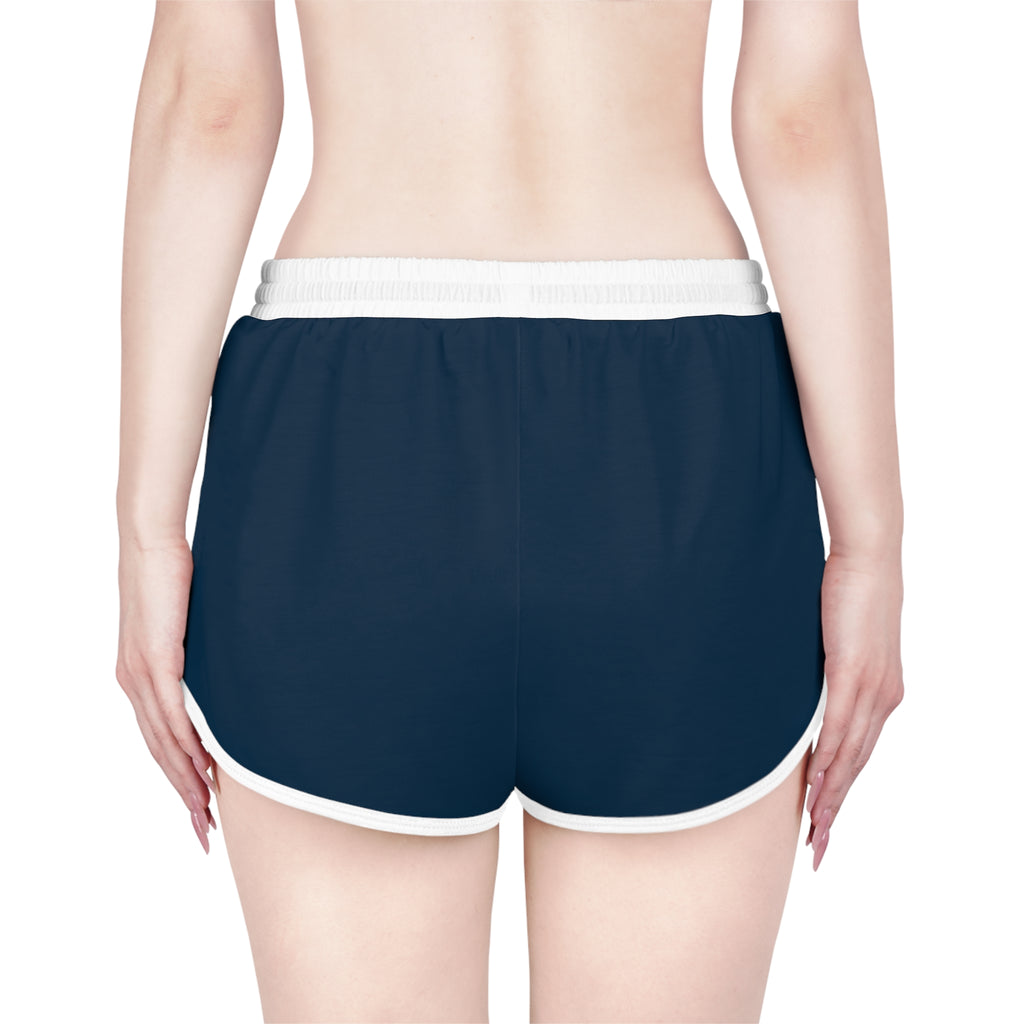 Relaxed Women's Athletic Shorts — Navy Retro Runner Lounge Shorts