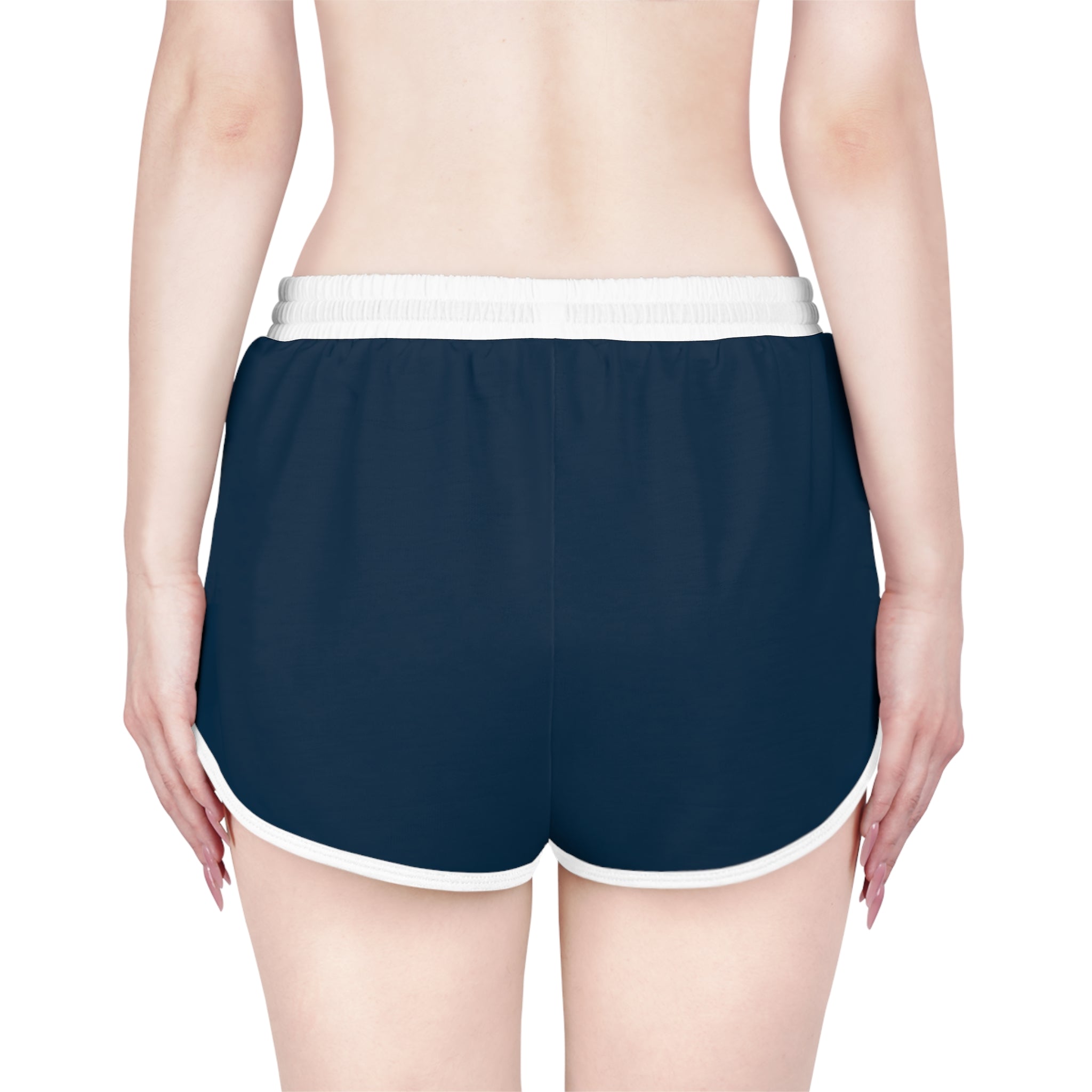 Relaxed Women's Athletic Shorts — Navy Retro Runner Lounge Shorts