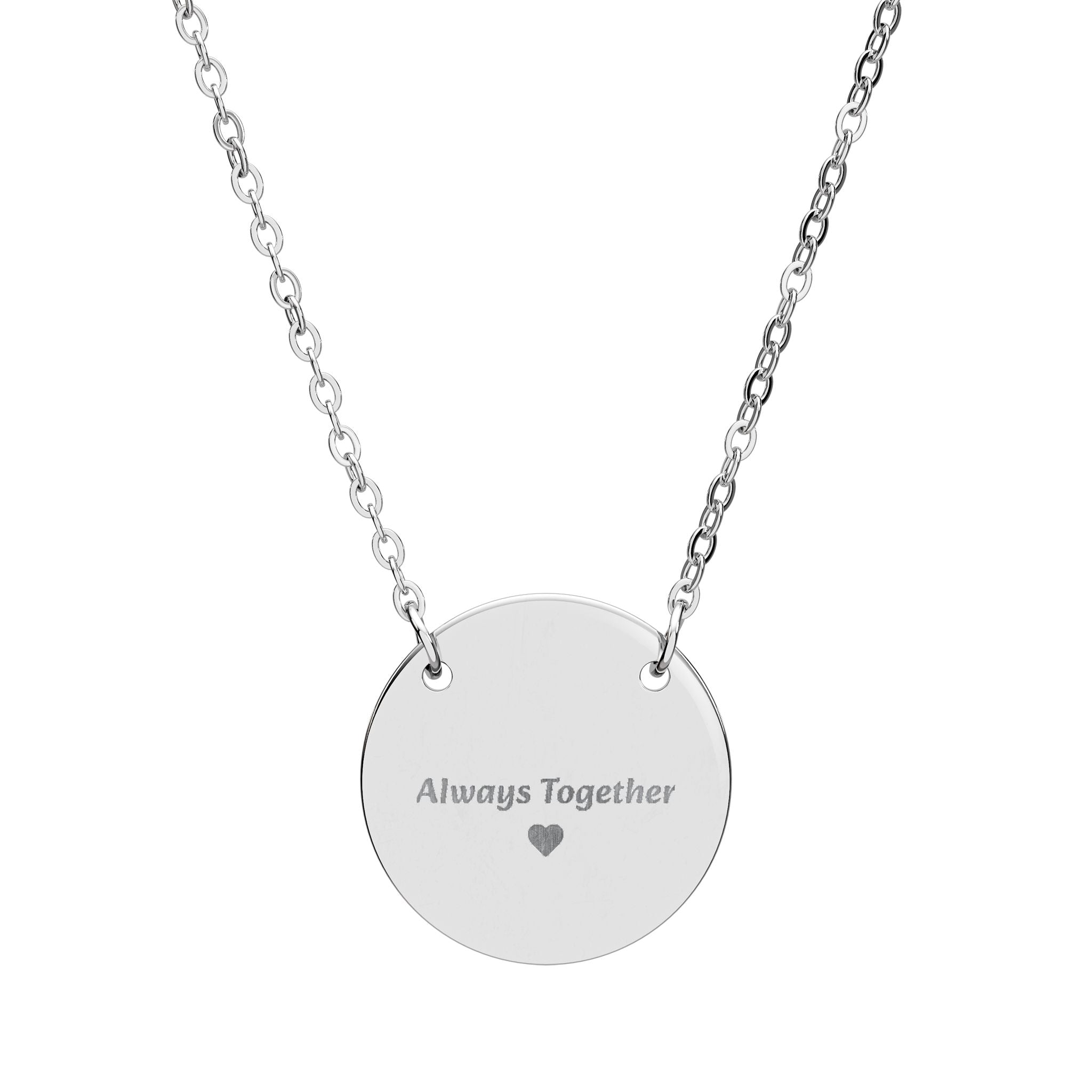 Personalized Circle Necklace, Engraved Jewelry, Custom Gift, Minimalist Pendant, Meaningful Keepsake