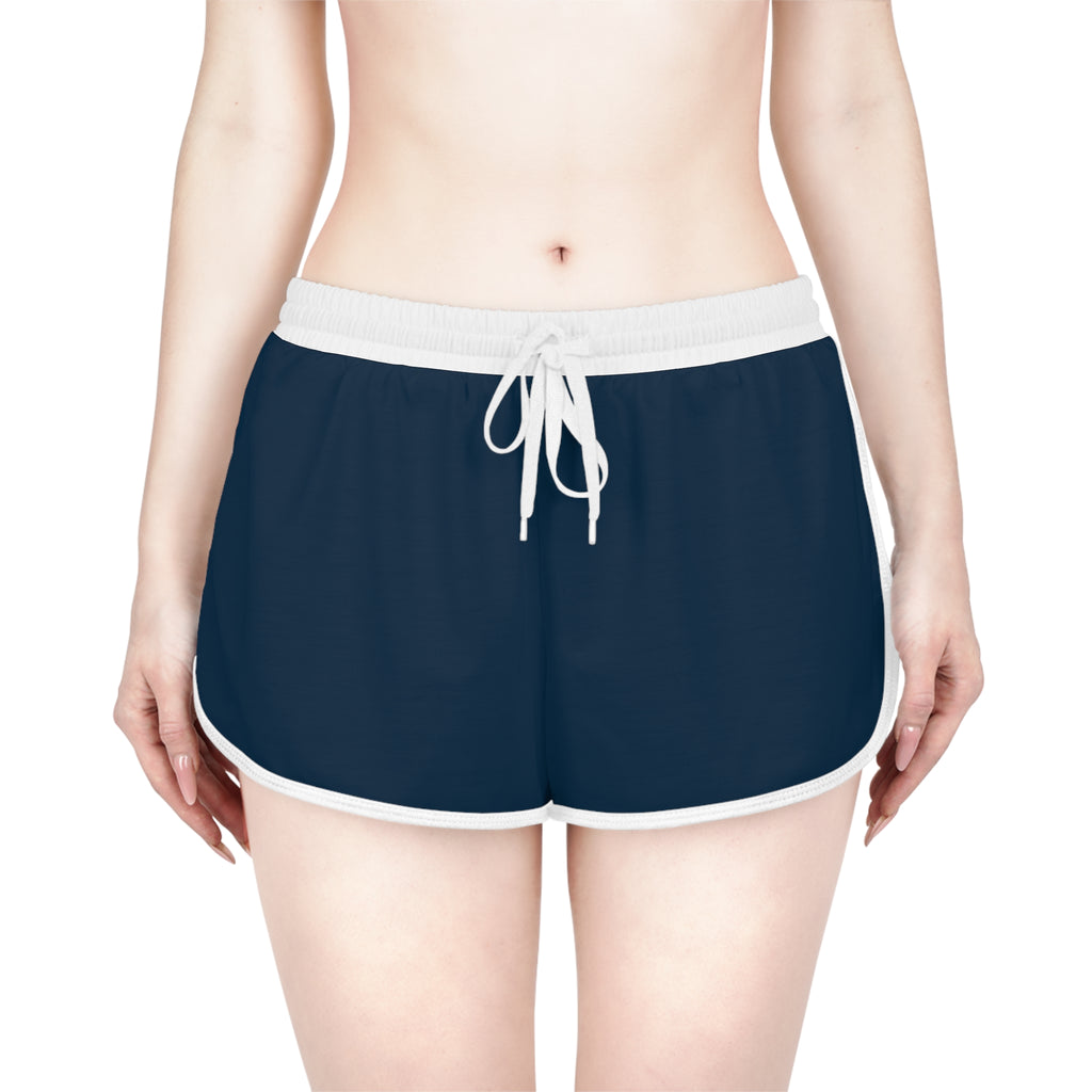 Relaxed Women's Athletic Shorts — Navy Retro Runner Lounge Shorts