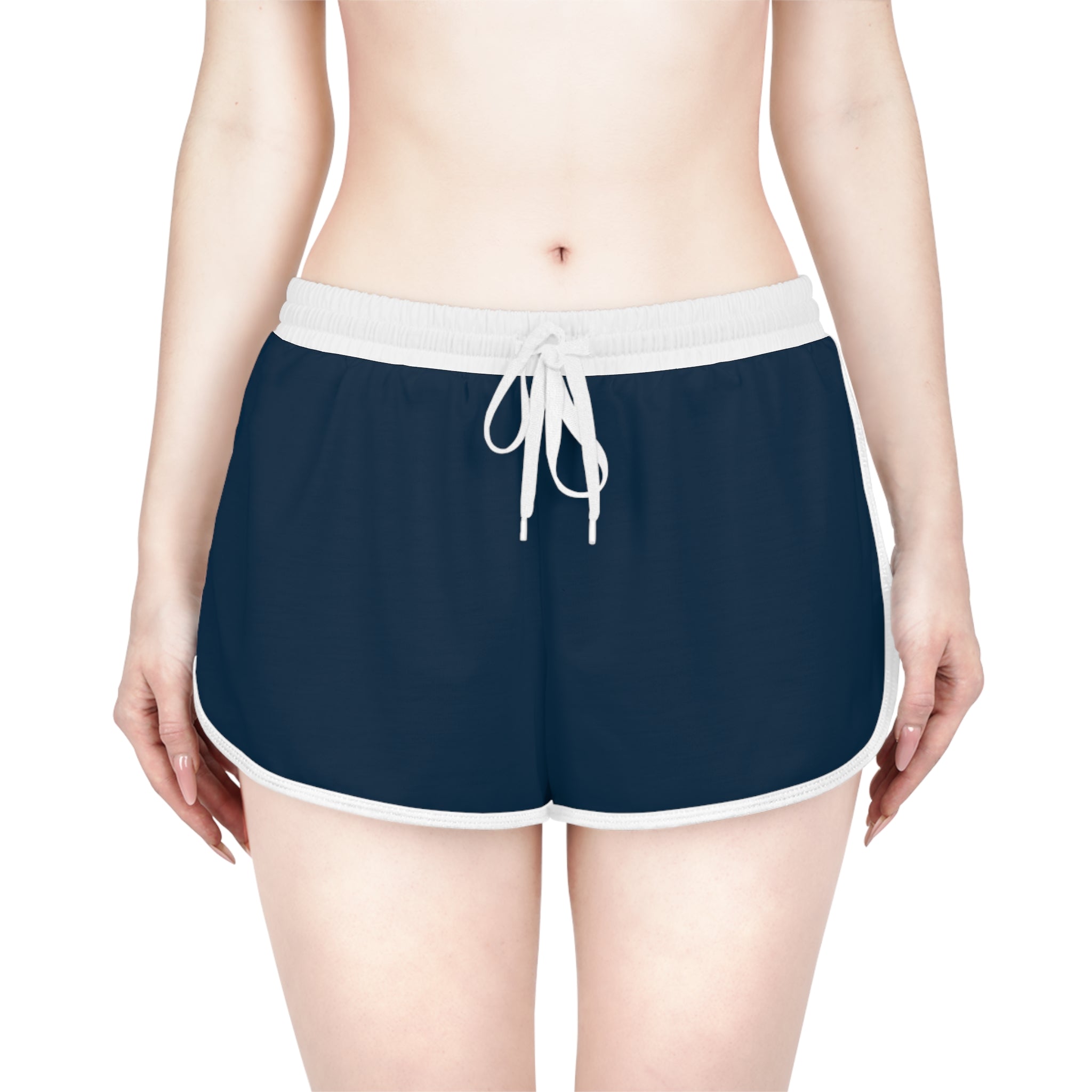 Relaxed Women's Athletic Shorts — Navy Retro Runner Lounge Shorts