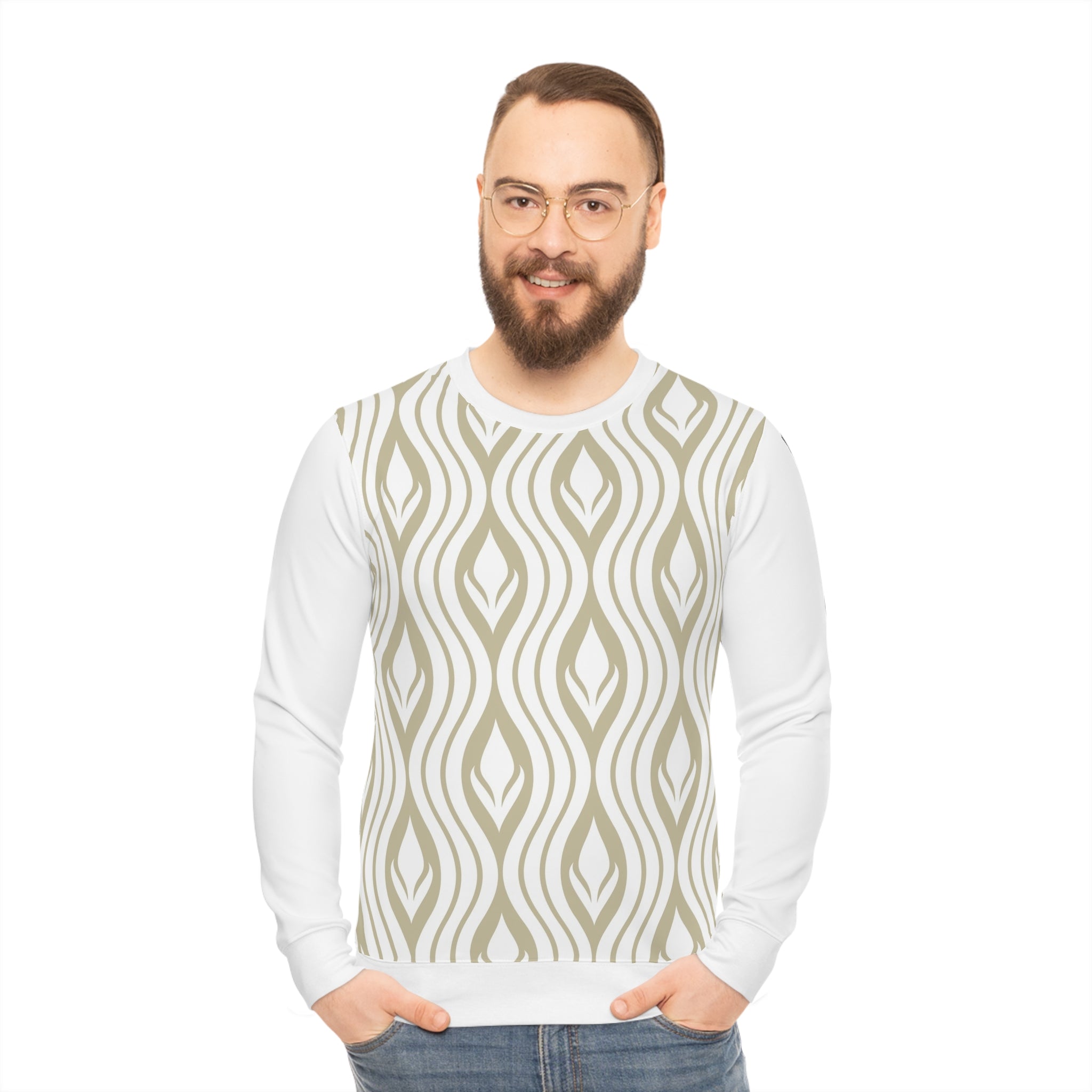 Boho Waves Lightweight Sweatshirt for Cozy Style