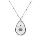 Heartfelt Oval Necklace - Heartbeats Bound Together Forever, Elegant Jewelry Gift, Anniversary, Valentine’s Day, Friendship, Daily Wear