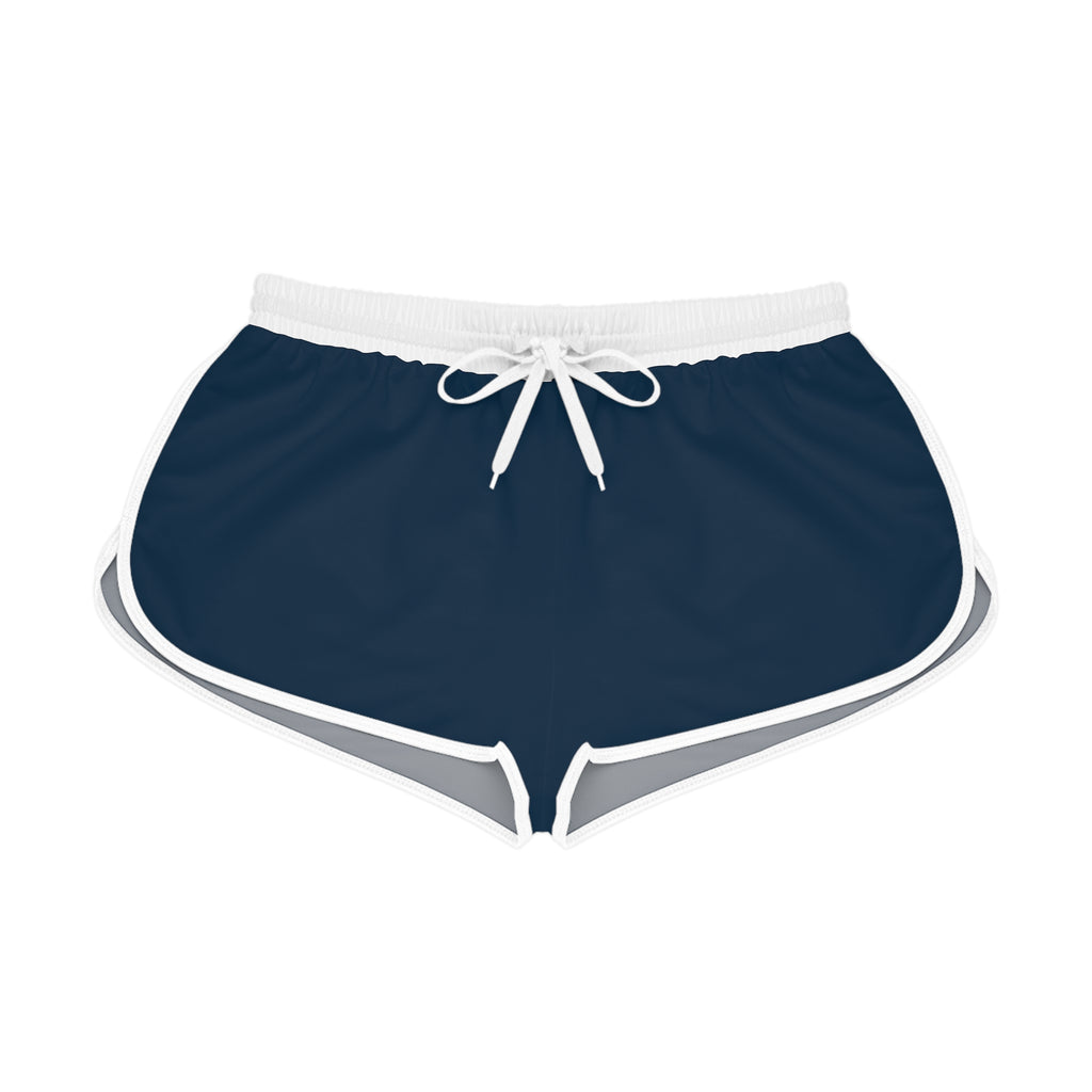 Relaxed Women's Athletic Shorts — Navy Retro Runner Lounge Shorts