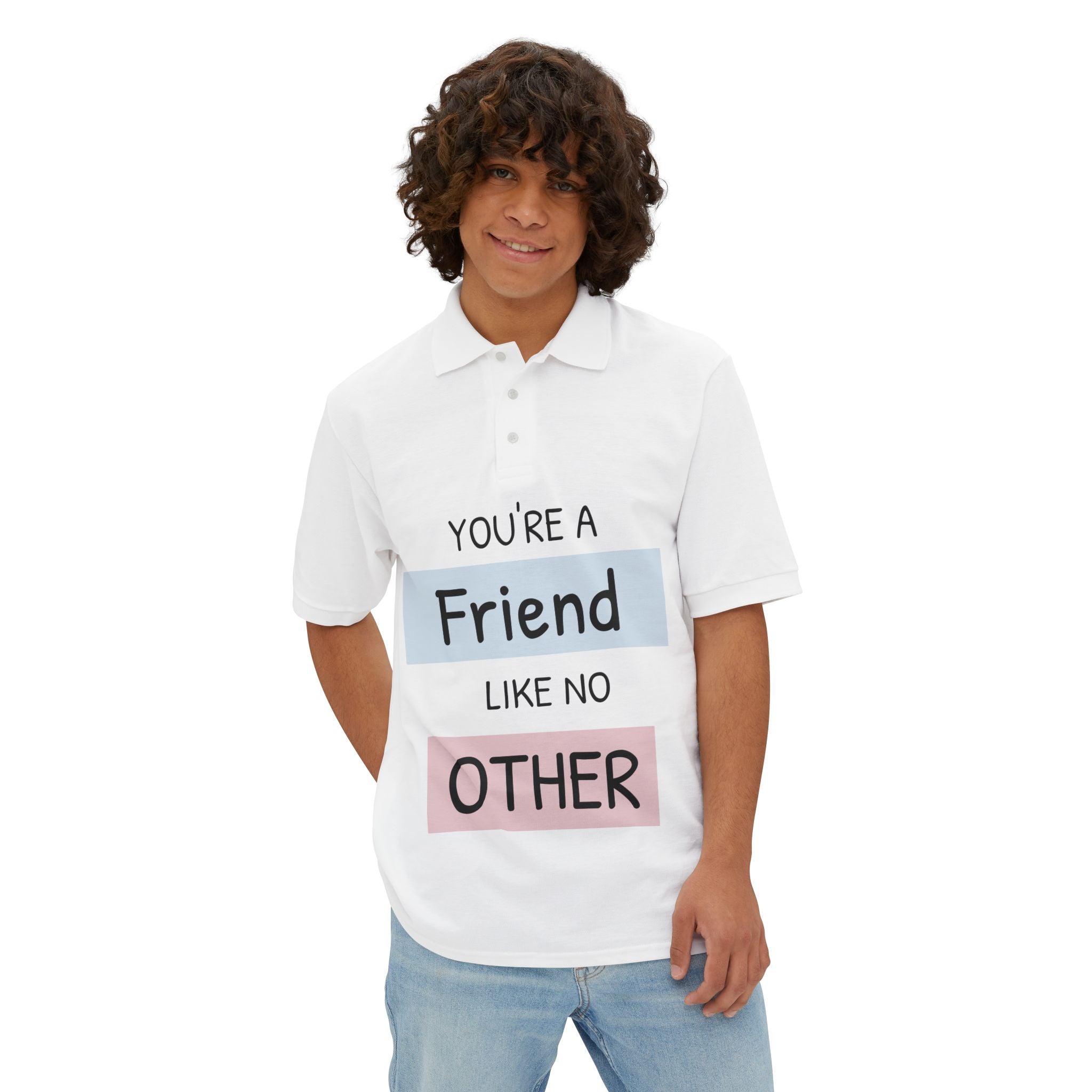 Friend Like No Other Polo Shirt, Gift for Best Friend, Casual Wear, Birthday Gift, Men's Fashion