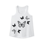 Butterfly Print Women's Tank Top - Chic Summer Wear, Butterfly Lover Gift, Festival Outfit, Daily Casual Top, Nature-Inspired Apparel