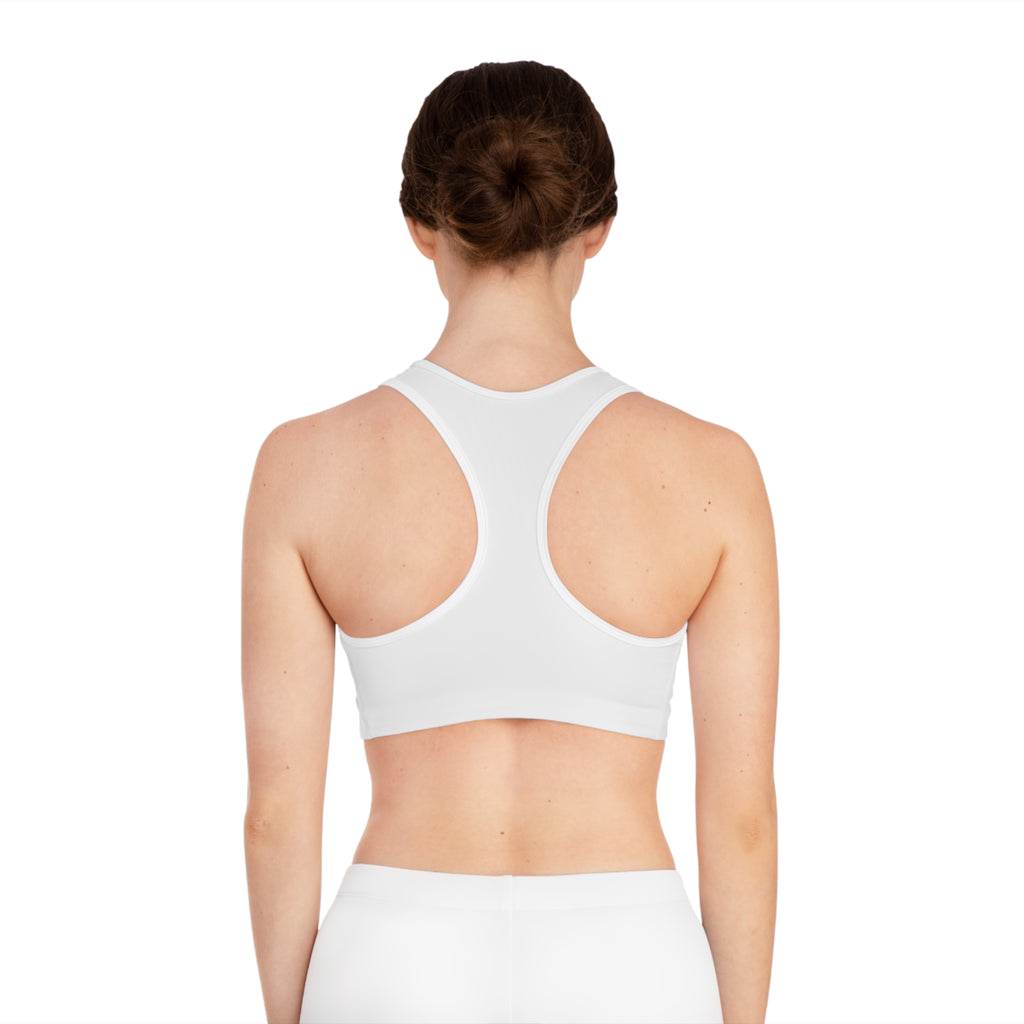 Heart Line Sports Bra — Minimalist Pink Heart Activewear