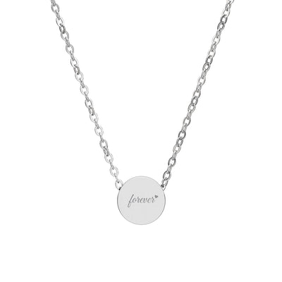 Mini Circle Necklace (Engraving)